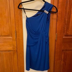 Laundry one shoulder royal blue cocktail dress